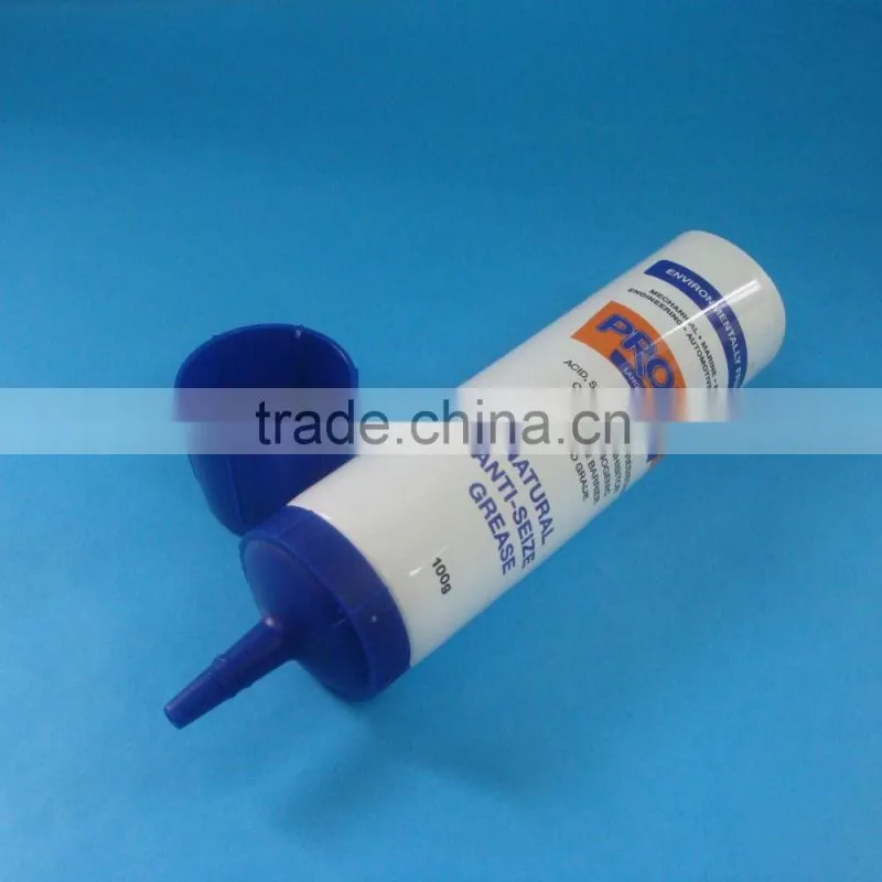 pe plastic tube for gel ,with double screw cap