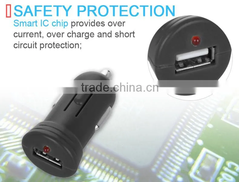 Factory wholesale car usb charger 5V 1A car charger usb for phone MP3