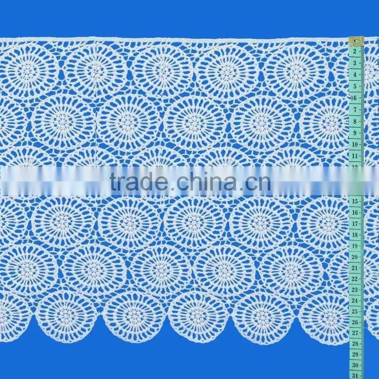 Top quality custom wedding dress eyelash lace trimmings with stocking for sexy ladies