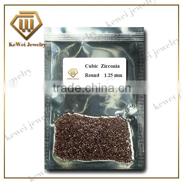 CZ gemstone vacuum packing 1mm black cubic zirconia stone