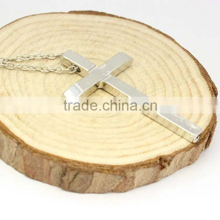 Wholesale Jewelry Silver Alloy Men Women Cross Necklace