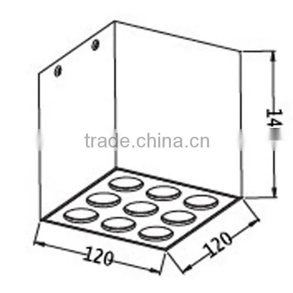 HOT SALES recessed Square Steel 9W led downlight for indoor house and stores decoration