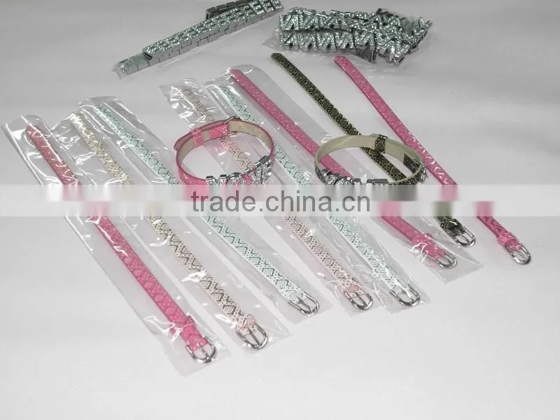 Wholesale Diamond Pattern PU Leather Wristbands Bracelet