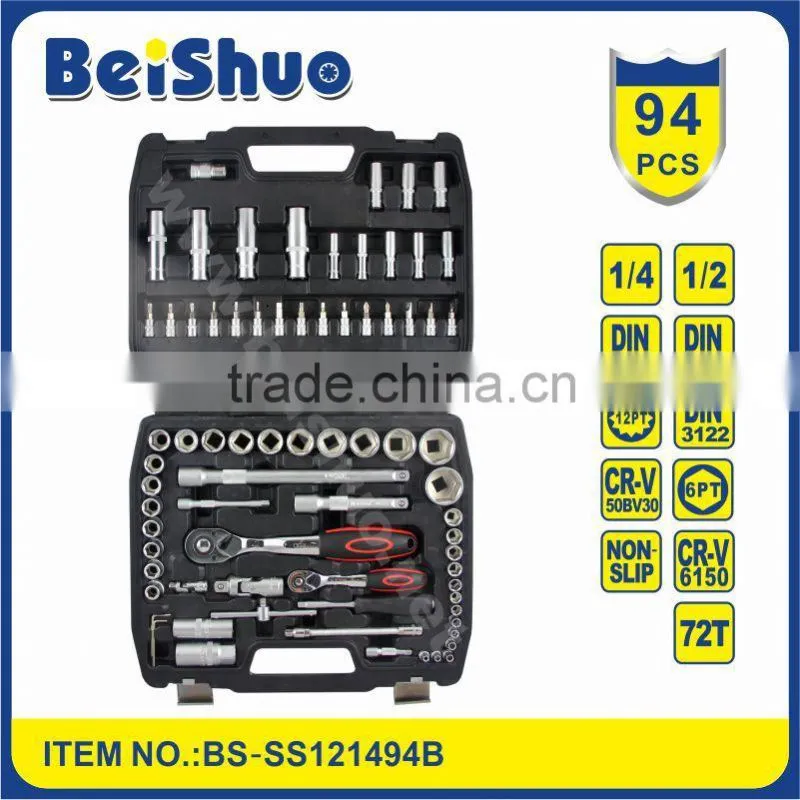 high quality America 94 pieces Chrome Vanadium Steel hand tools