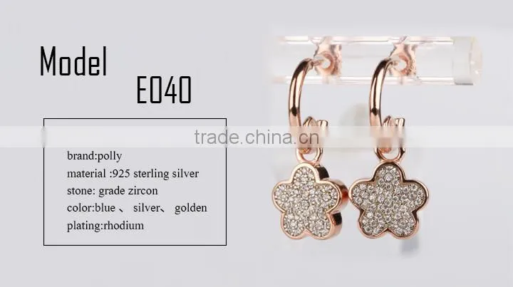 Sterling Silver Round cz Promise Engagement polymer clay earring
