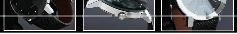 WM020 New Mens Unisex Black Dial Classic Value Leather Band Fashion Quartz Wrist Watch