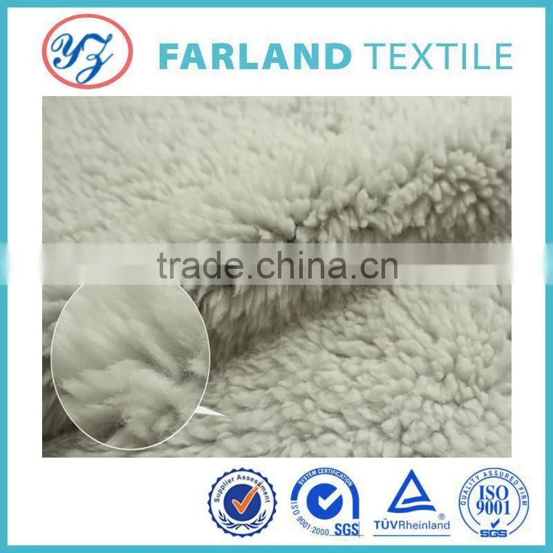 Sherpa fleece fabric synthetic wool fabric for life jacket lining fabric