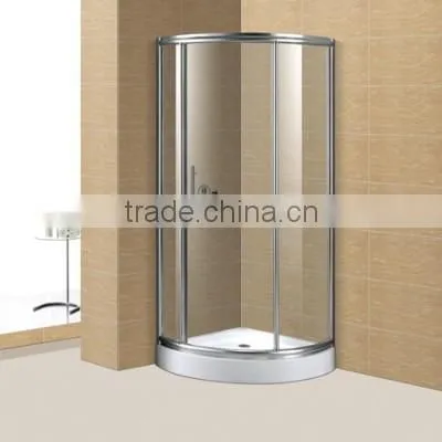 Aluminum Framed Arc-Shaped Bathroom Shower Enclosure