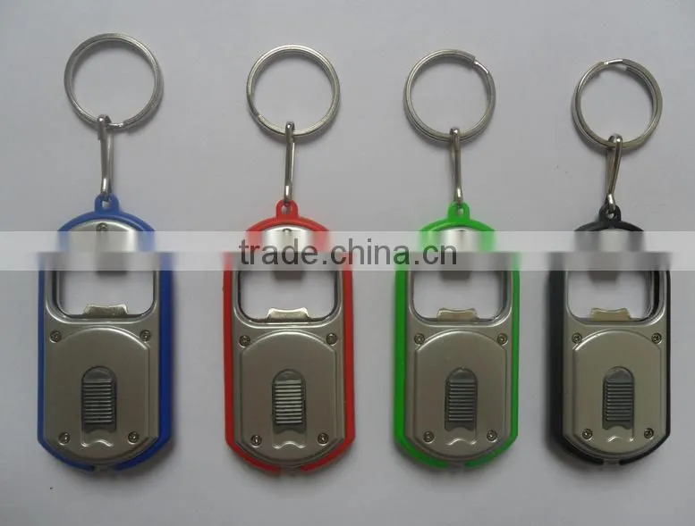 mutil color keychain bottle opener with led light key chain