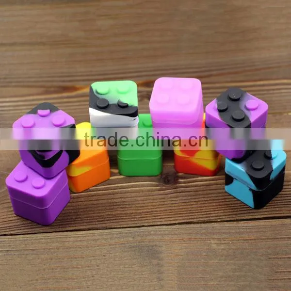Square 9ml silicone container bho extracts silicone dab jar silicone oil container
