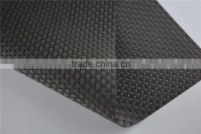 High quality PVC placemat pure color8*8 dark grey 45*30cm 110g table decoration