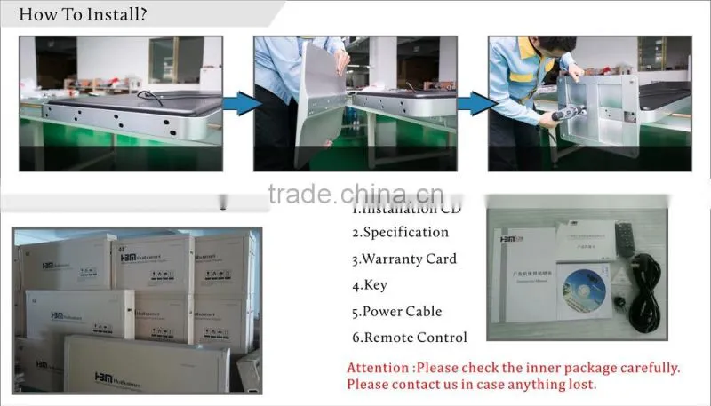 46 inch Indoor floor standing LED display screen for advertising