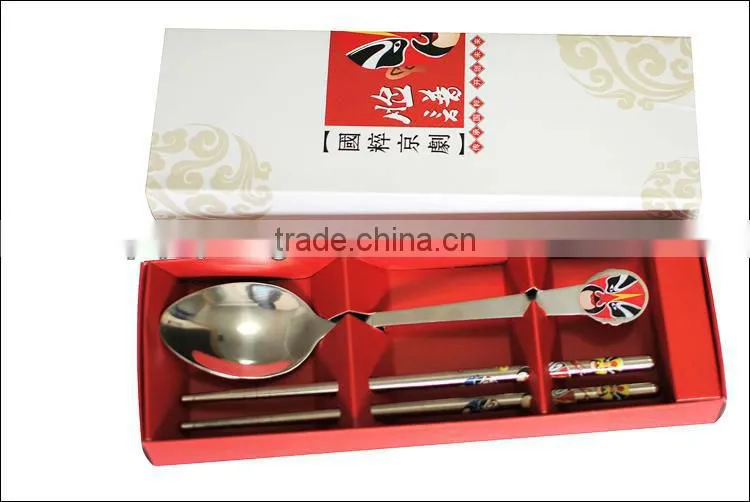 Chinese style dinnerwares,spoon,fork,chopsticks with blue and white porcelain,Chinese gift