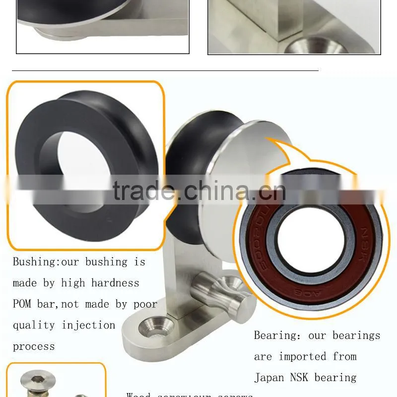 2016 Hot sale sliding solid wooden wardrobe door roller system