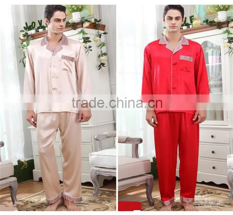 Plus Size 100% Silk Men night silk bedgown