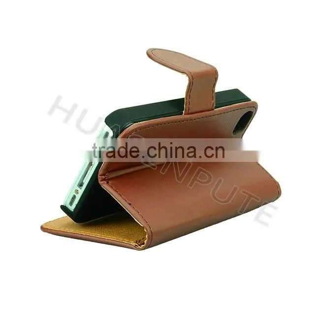 China Supplier High quality Flip Wallet Leather Case For iPhone4/4S
