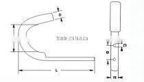 Rope Hook, Zinc Plated