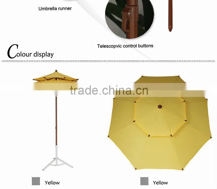240CM*8K yellow color double lay korea parasol
