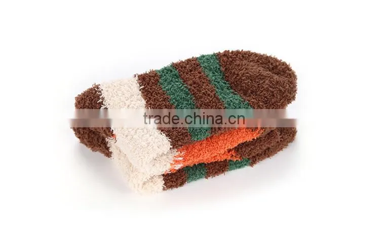 Colorful stripe sleeping socks soft bed socks for men