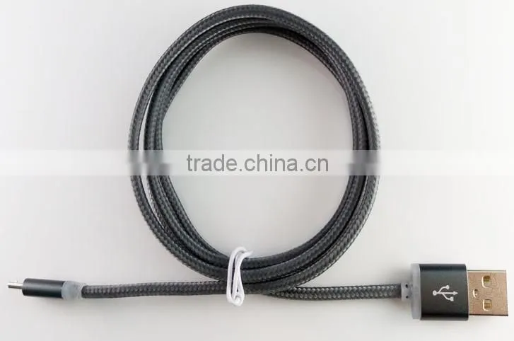 super flexible micro usb cable with nylon braided insulated material