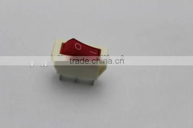 YL3-8 square white on off LED dpdt lighted rocker switch