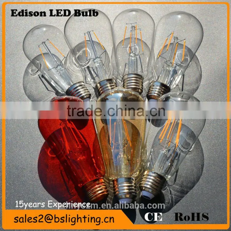 Newest G45 G80 G95 G125 E27 E26 B22 Led Filament Bulb, 4W Led Filament Lamp