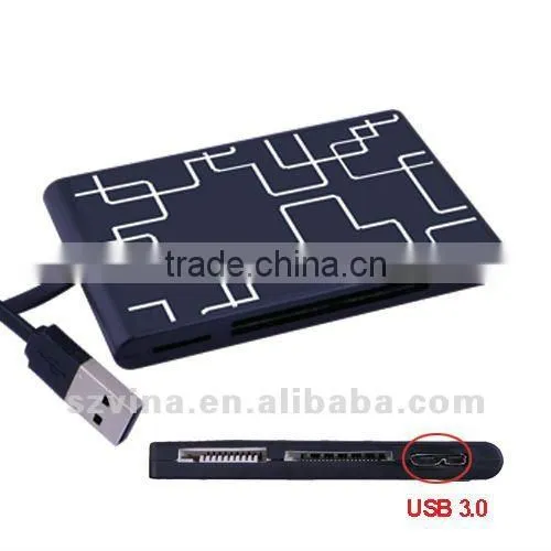 HOT! Super speed USB 3.0 card reader with UV painting for SD,SDHC,SDXC,MS,MMC,XD,CF,M2,T-Flash