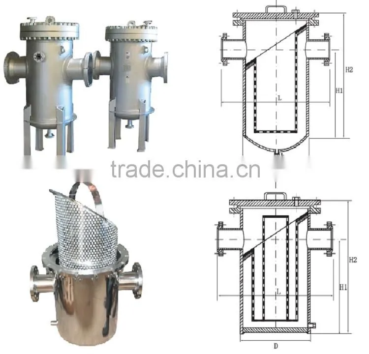 INOCO Y type or basket strainer for pipeline filtration