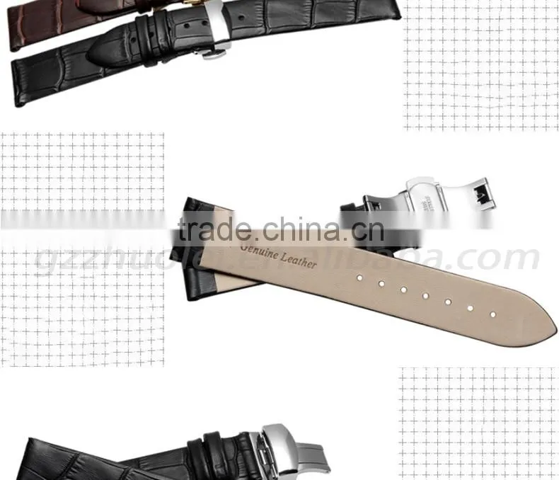 12|14|16|18|20mm high quality genuine cowhide leather Watch strap for women's Wholesale 3PCS