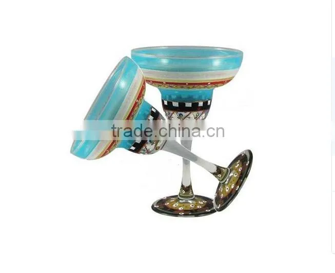 China traditional leadfree customized size crystal high quality hand painting margaret glass unique design