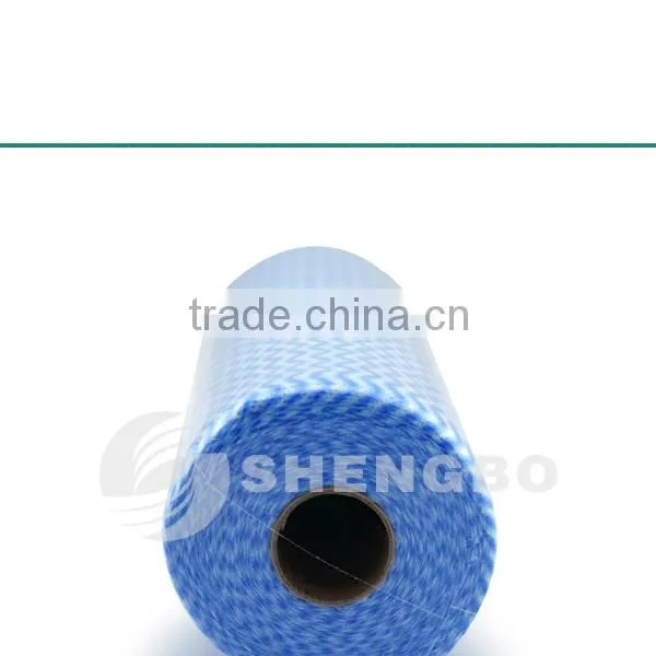 Spunlace nonwoven cleanning wipe roll 30*50cm blue green orange red