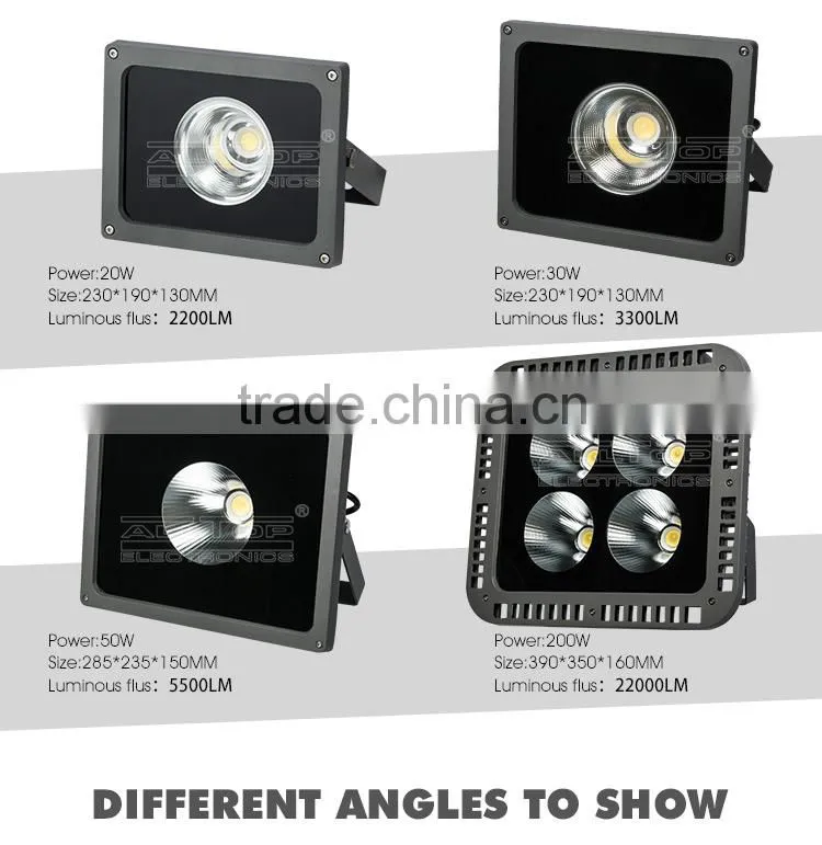 Waterproof outdoor ip66 bridgelux cob 100w led flood light