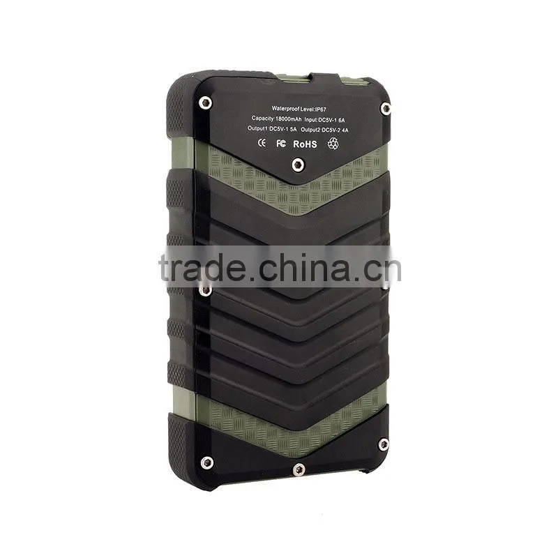IP67 Super Slashproof Powerbank For Outdoor Use Power Bank With Flashlight