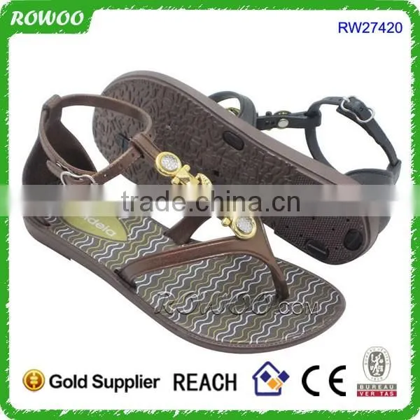 PVC sole nice girl and ladies slippers shoes and sandals
