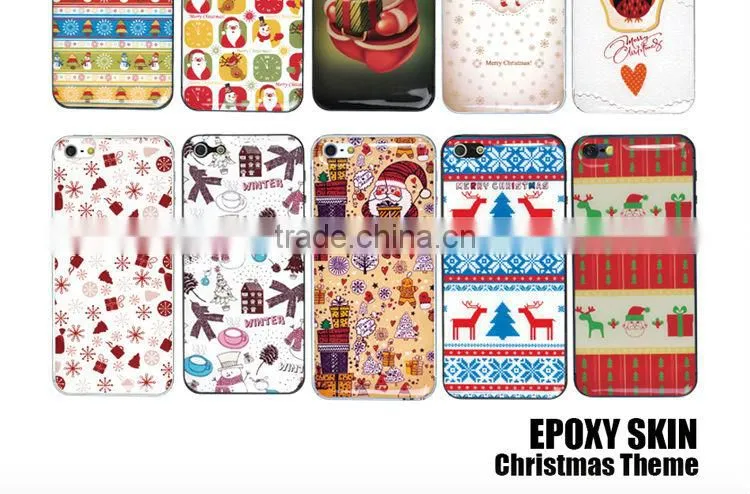2013 for samsung s4 pu skin with Christmas theme