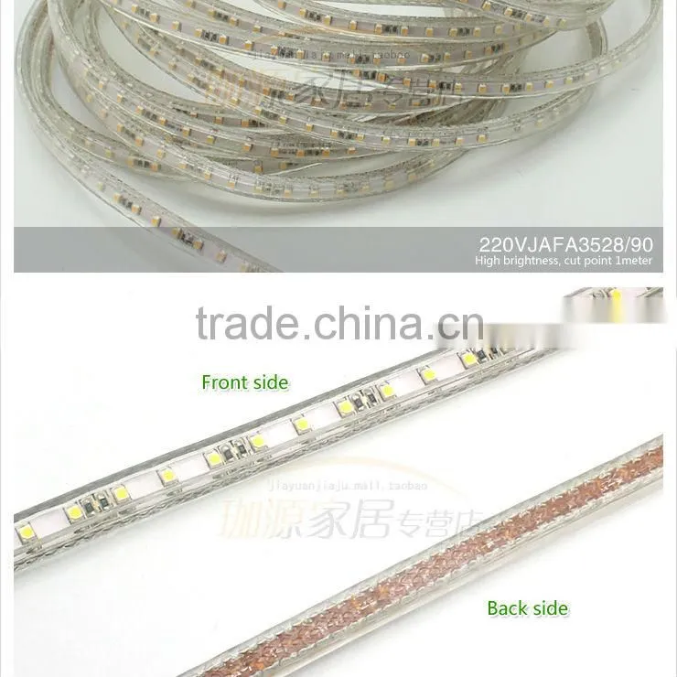 JAFA Upgrades 3528 90leds Per Meter LED Strips 220v