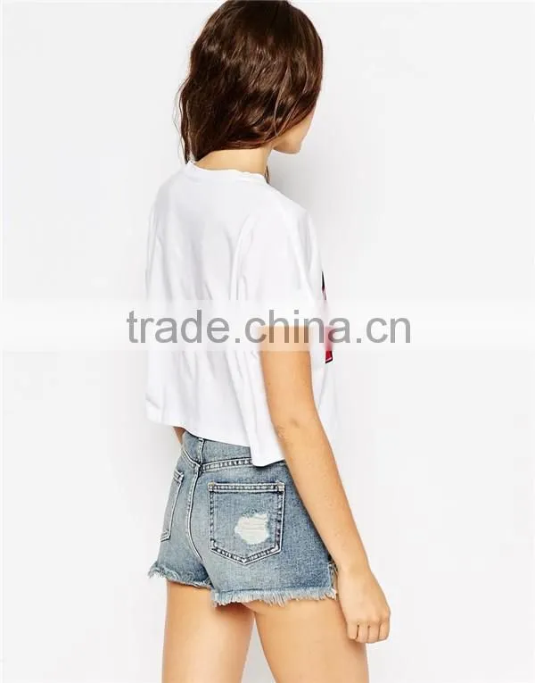 2016 hot white t-shirt cotton t-shirt women t shirts