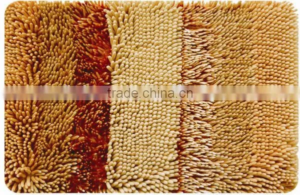 floor mat long pile Polyester room mat with anti-slip base