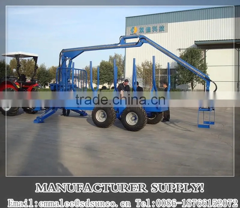 Professional design! Tractor trailer mounted crane and grapple
