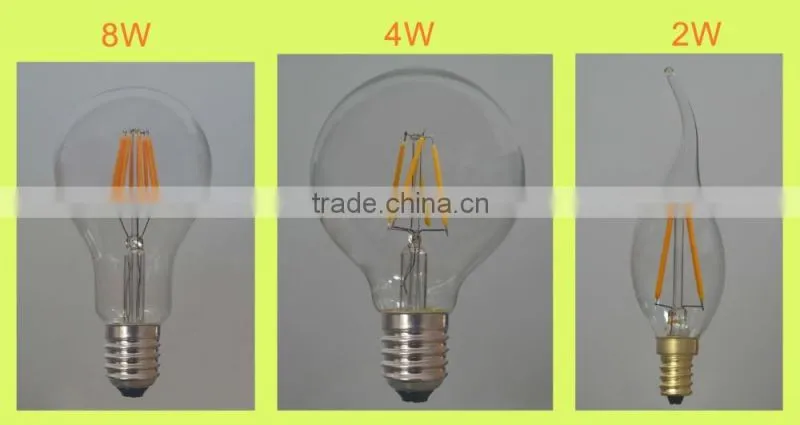 Dimmable 2W 4W 8W E14 E27 B22 Filament LED Bulb