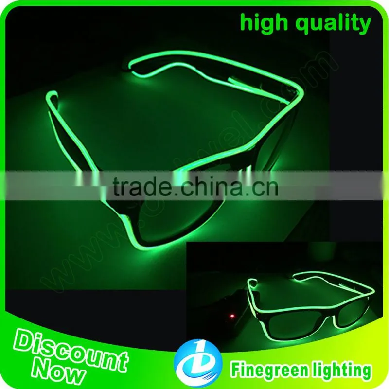 luminous glasses party glasses Crazy funny club amazing plastic EL wire flashing 3D glasses