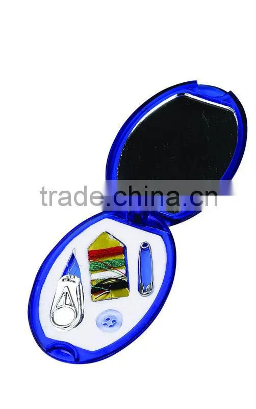 36105 translucent oval sewing kit with mirror