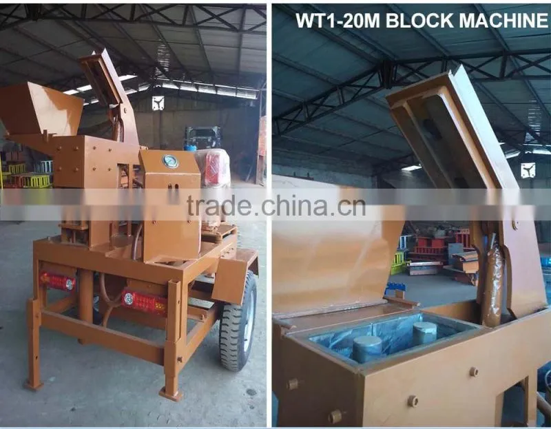 WT1-20M interlocking brick making plant,brick machine with mixer