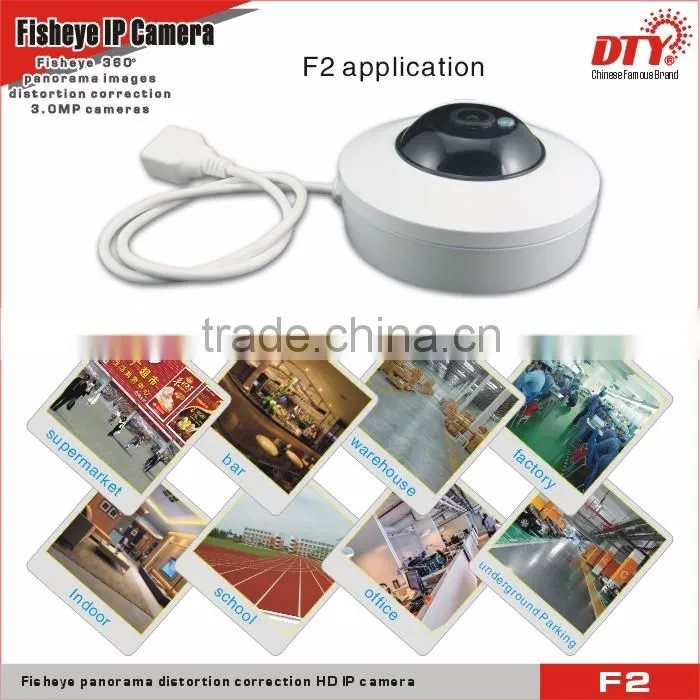 3.0 Megapixel HD Panoramic Fisheye IP Camera,360 degree analog camera,F2
