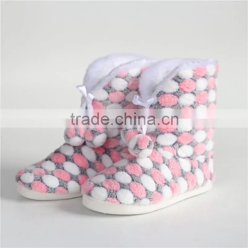 Ladies coral fleece slipper boot