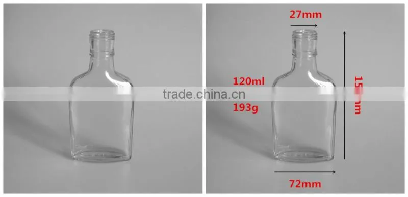 120ml glass wine bottles weight for whiskey