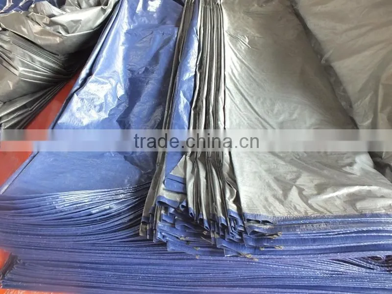 fiberglass panels for trailers pp tarpaulin in roll blue/sliver triangle plastic rope waterproof anti-aging manufacture sell