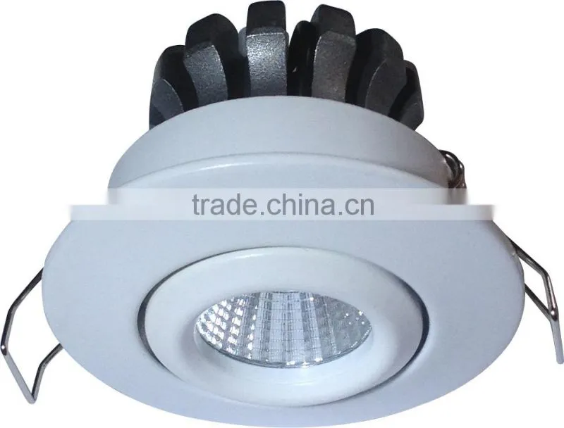 2015 New Hot Square Aluminium Body 230V 3W RA > 80 210 Luminous 38 Degree 1 Pc Cob Led Downlight