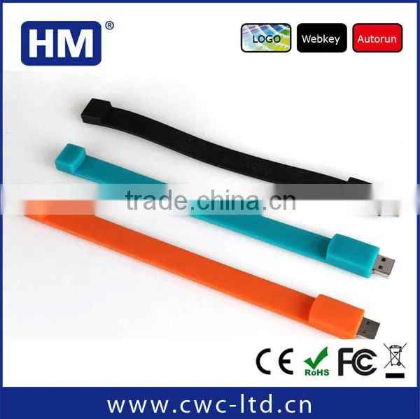 wholesale special gift bracelet usb 3.0 for promotion 1gb/2gb/4gb/8gb/16gb/32gb/64gb