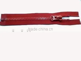 8# plastic resin zipper open end ziipper with reversible slider zipper jacket zipper coate zipper